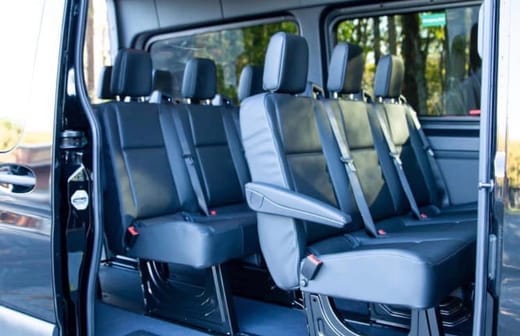 Leather seating rows