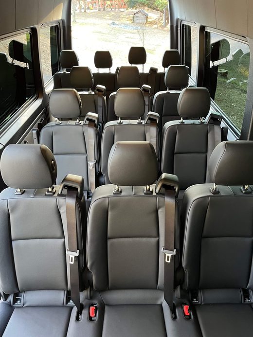 Leather passenger seating inside CE2