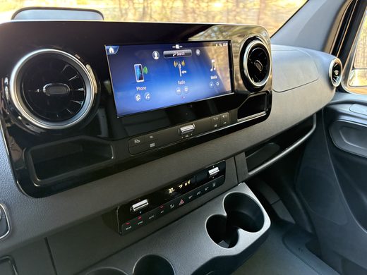 The touchscreen and controls in CE7's cockpit
